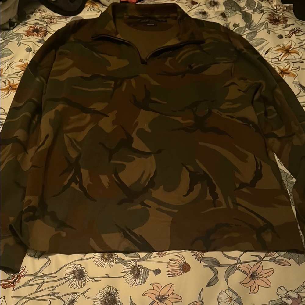 Camouflage Quarter-Zip Pullover